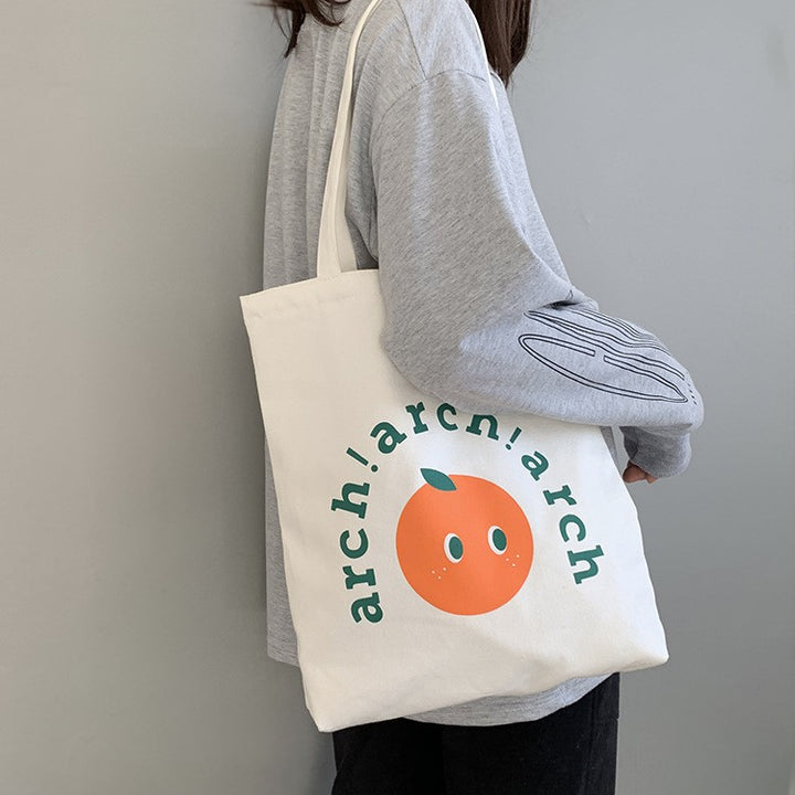 Orange Canvas Tote Bag
