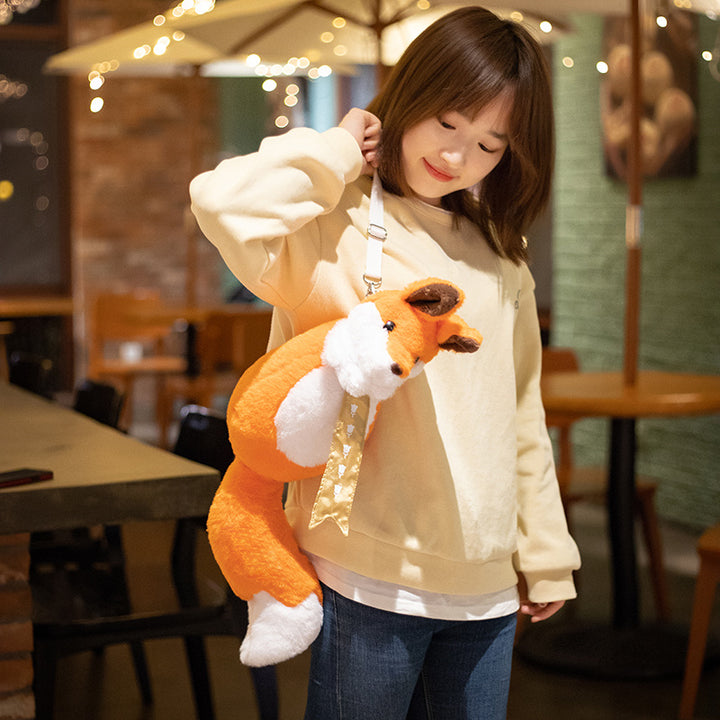 Cute Fox Plush Backpack Shoulder Bag