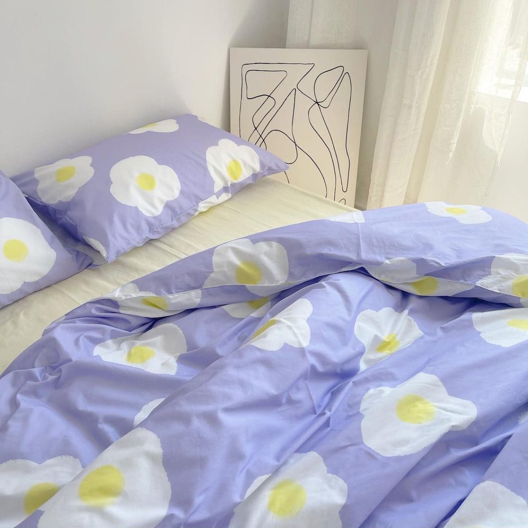 Flowers Lavender Beddings Sheet Set