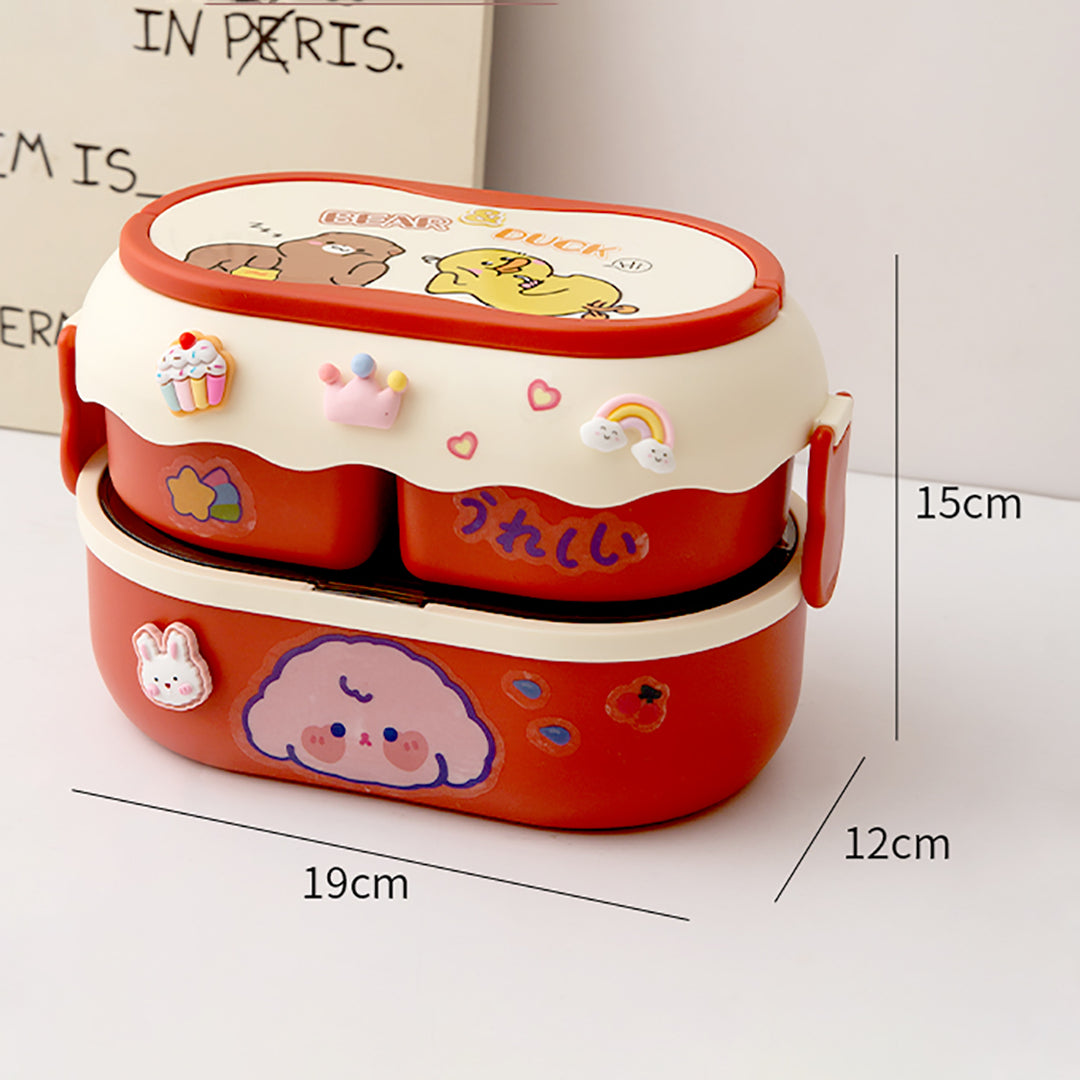 Cute Double Layer Microwaveable Lunchbox Bento Box
