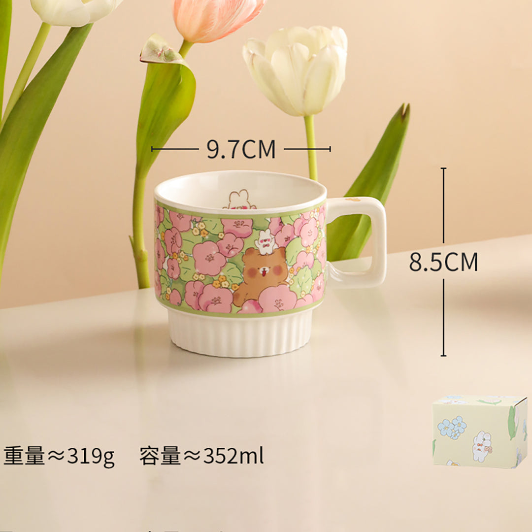 Cute Floral Ceramic Mug