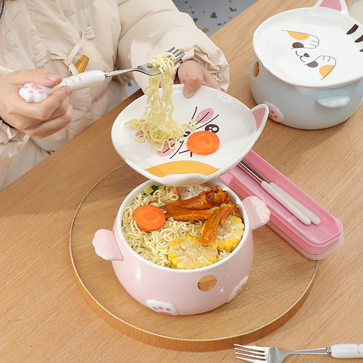 Japanese Cats Noodle Bowl