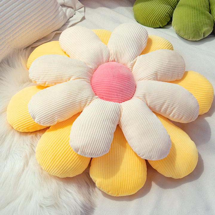 Daisy Flower Soft Plush Pillow Cushion