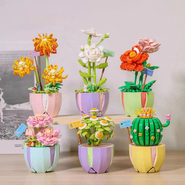 flowers building block DIY-DOLLIEFAE
