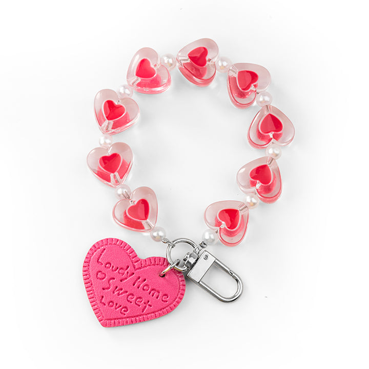 Lovely Hearts Beads Wristlet Bracelet