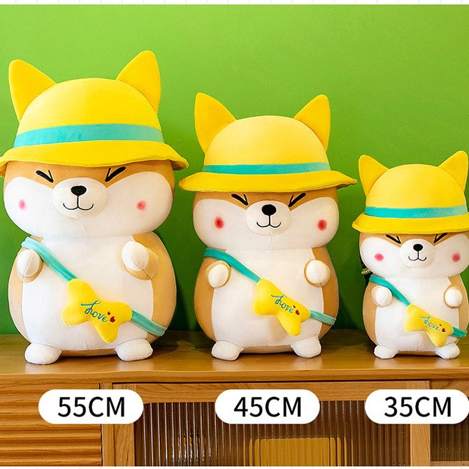 Funny Travel Corgi Dog Plush Toy