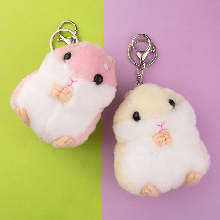 Kawaii Hamster Plush Keychain