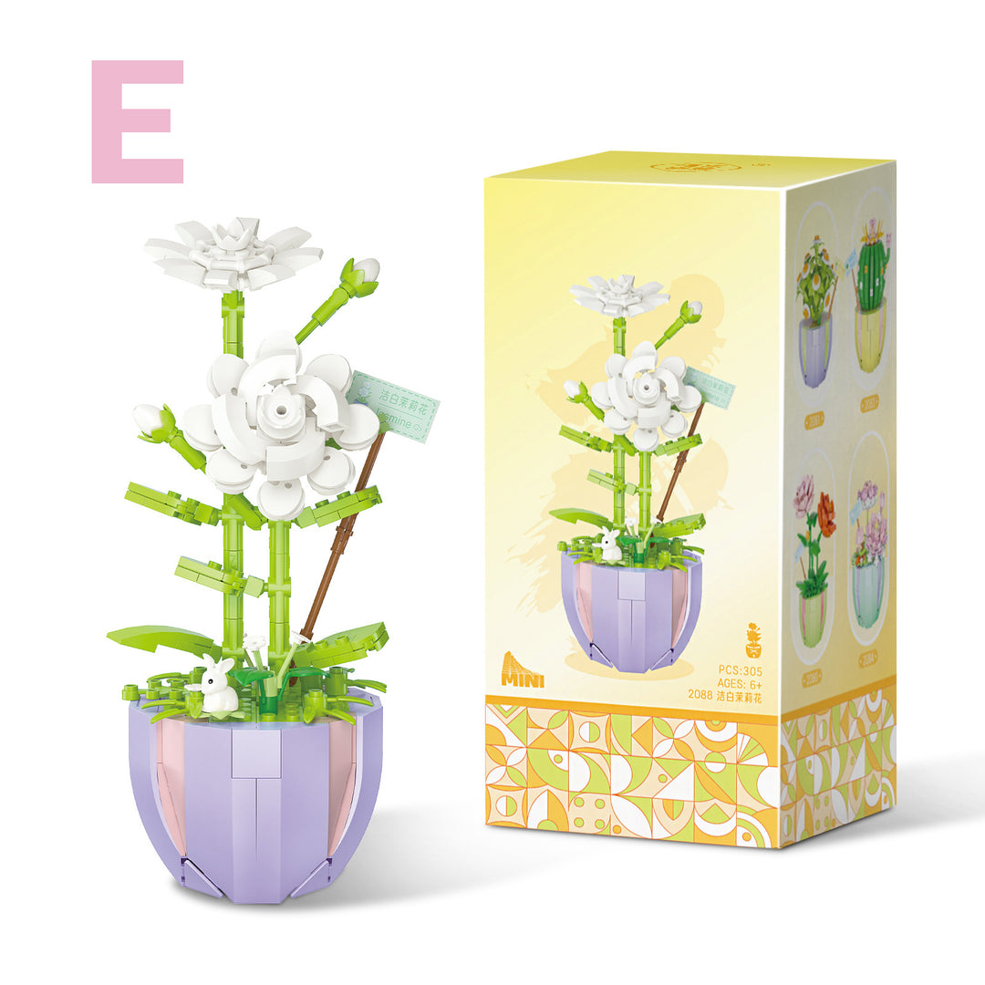flowers building block DIY-DOLLIEFAE