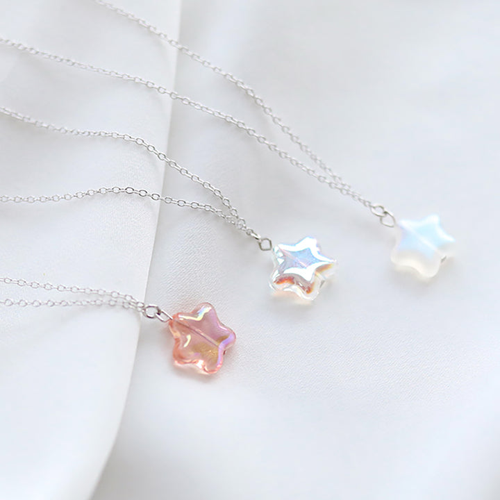 Lovely Star Pendant 925 Sterling Silver Necklace