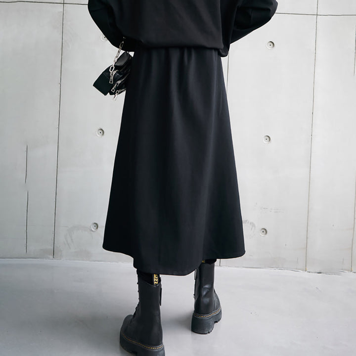 Gothic Irregular Zipper A-line Skirt
