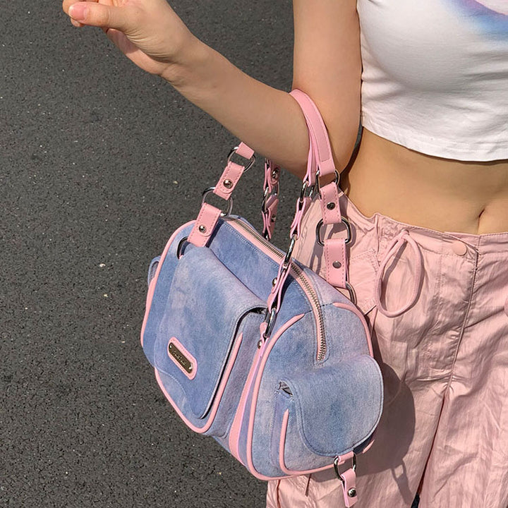 Cute Pink Denim Bag