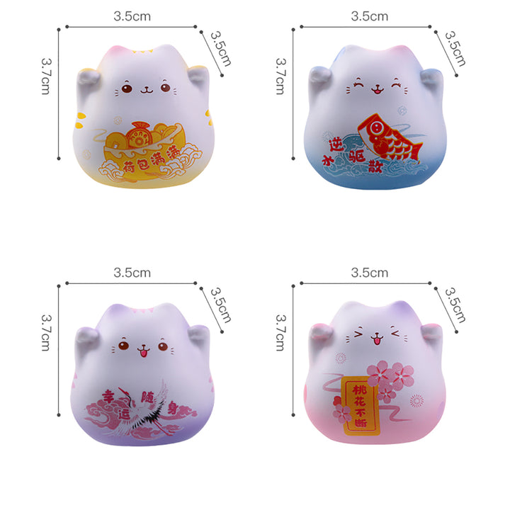 Cute Japanese Lucky Cat Mini Ornaments 4pcs/set