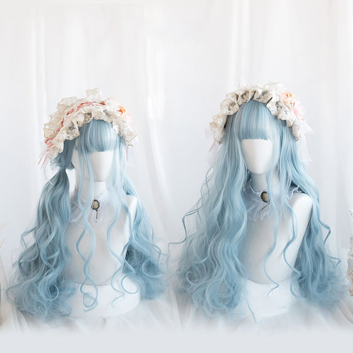 Mermaid Long Aqua Blue Cosplay Wig