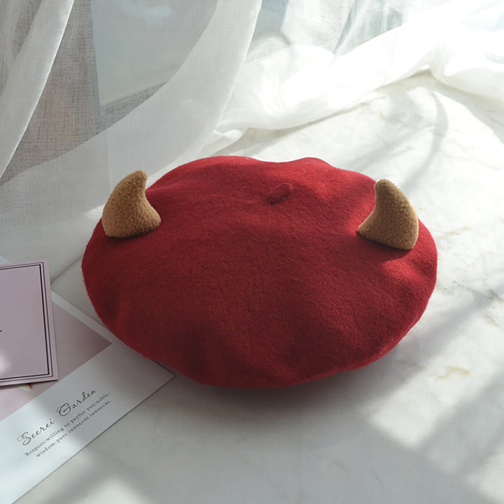 Little Devil Horn Beret Hat