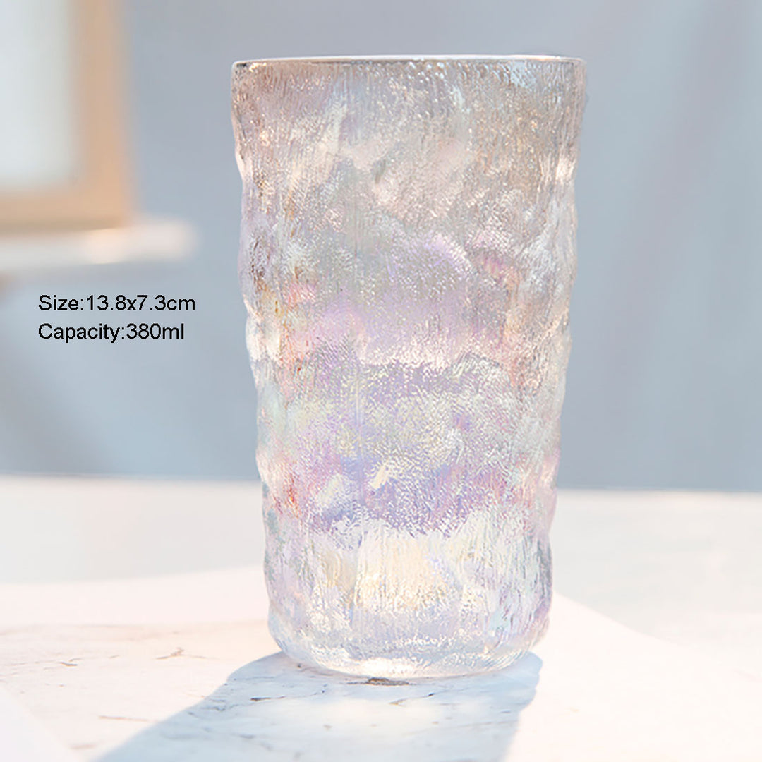 Stylish Glass Cup - Textured Design
