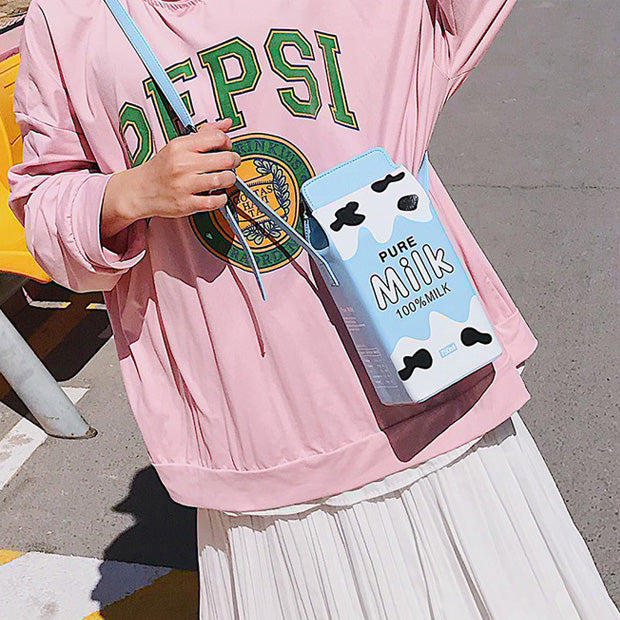 Cute Milk Crossbody Phone Bag