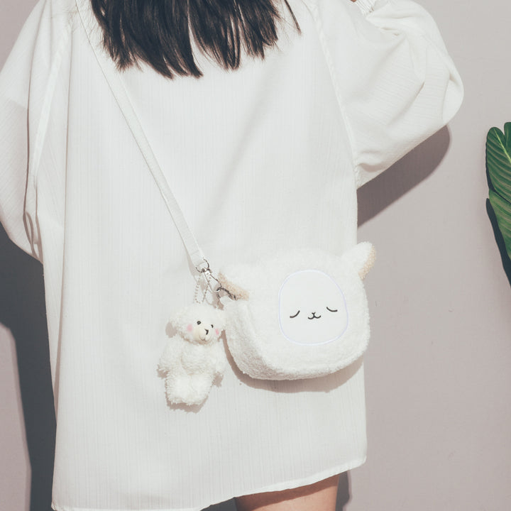 Animal Head Plush Messenger Bag