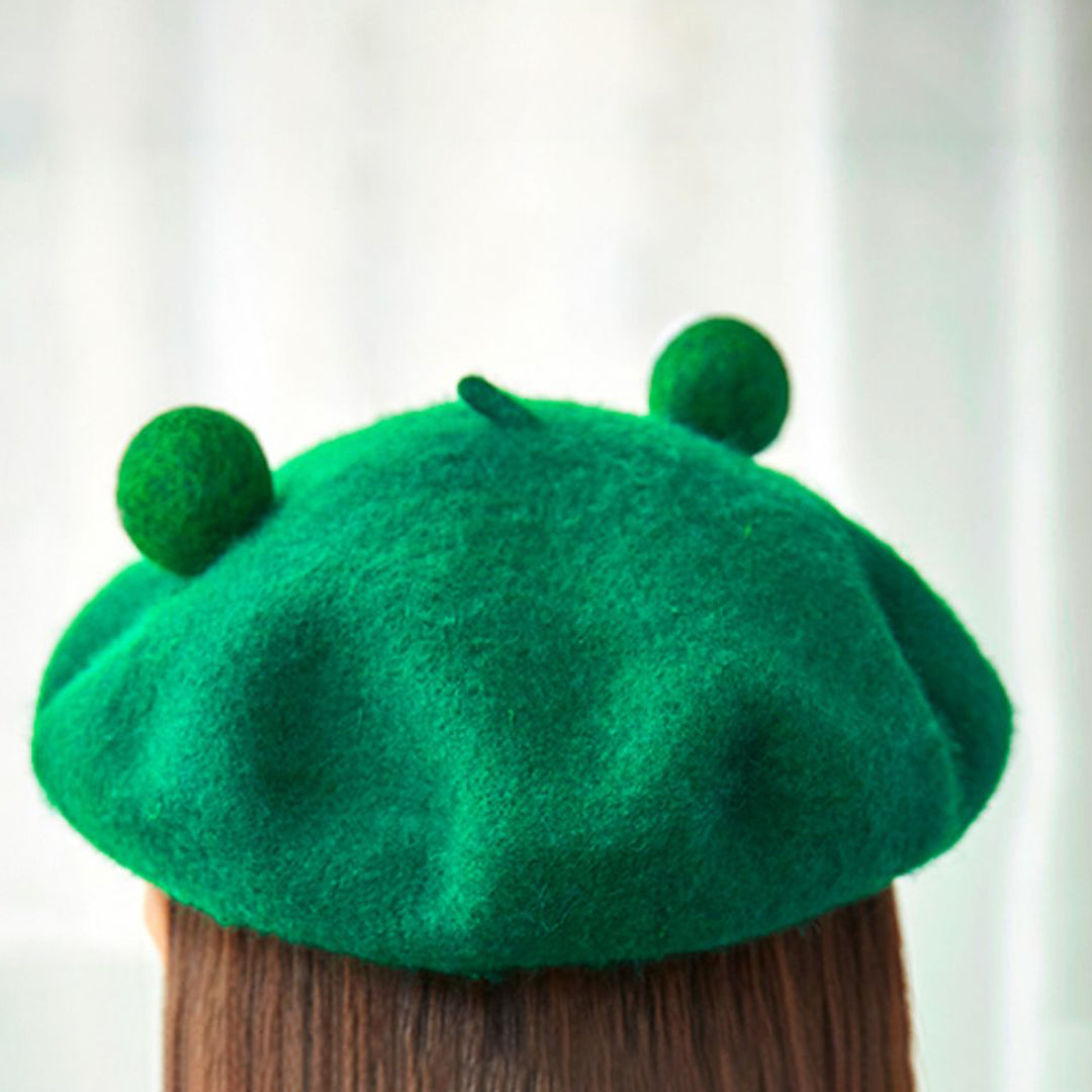 Funny Frog Handmade Wool Hat