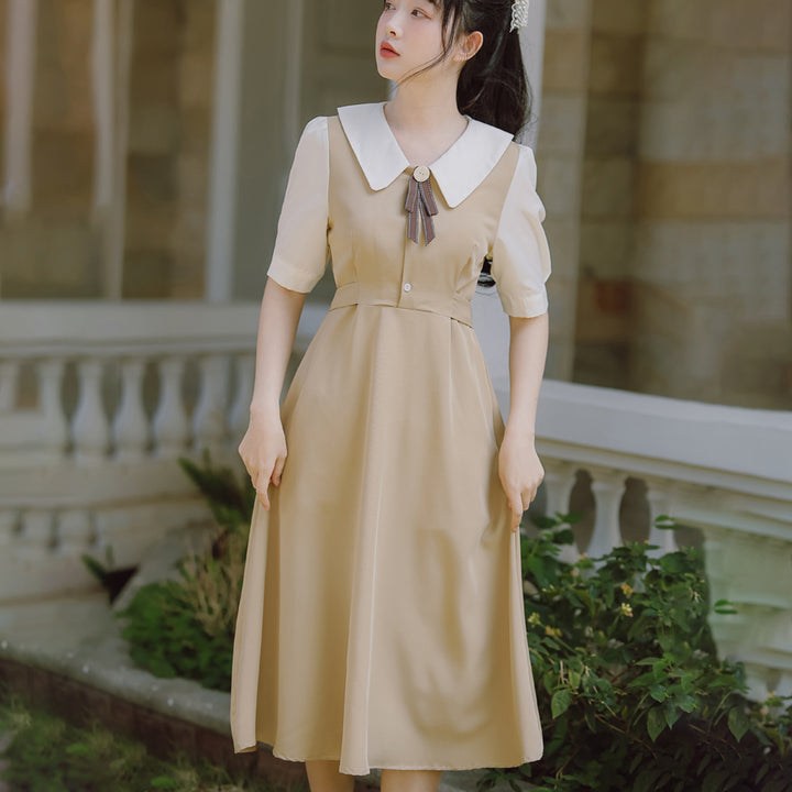Vintage College Style Doll Collar Dress
