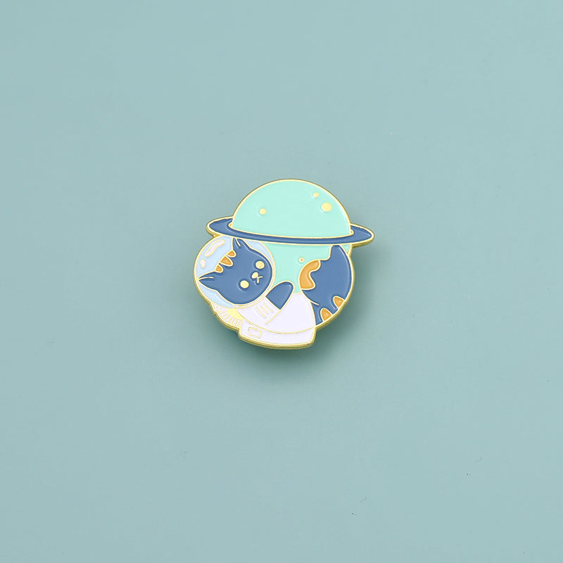 Outer Space Cat Mini Pins