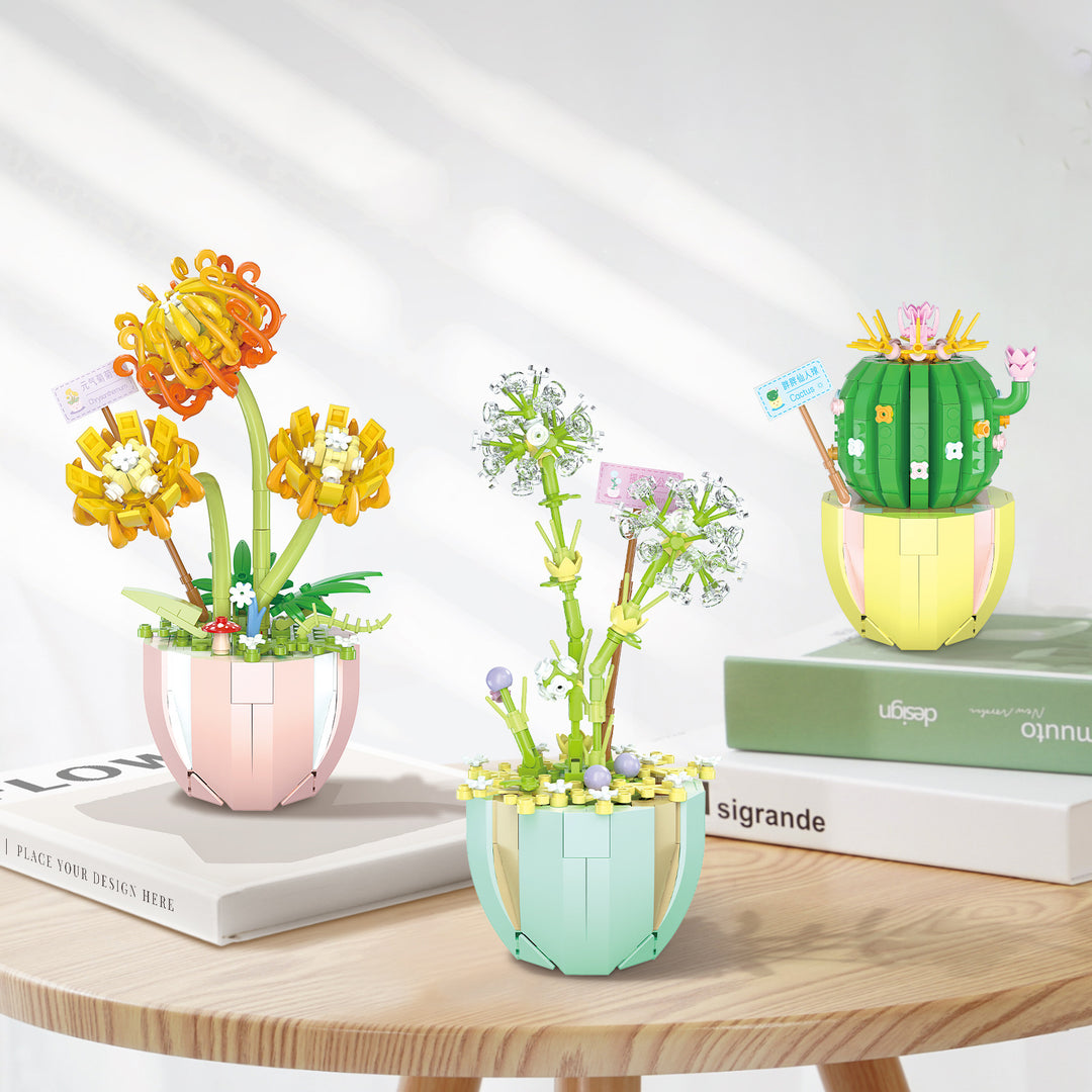 flowers building block DIY-DOLLIEFAE