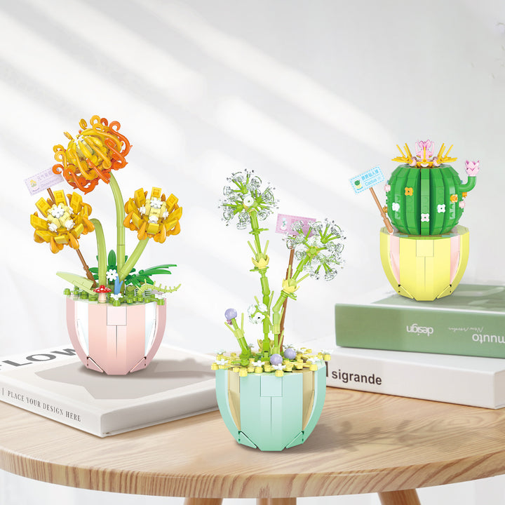 flowers building block DIY-DOLLIEFAE