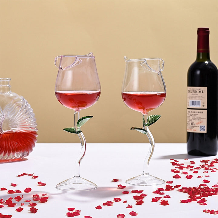 Rose Glass Goblet