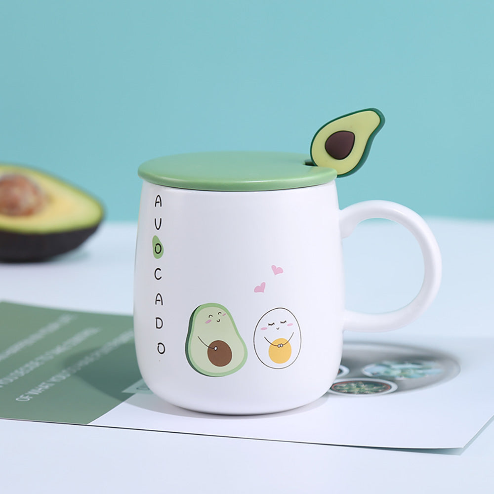 Lovely Green Avocado Mug with Lid