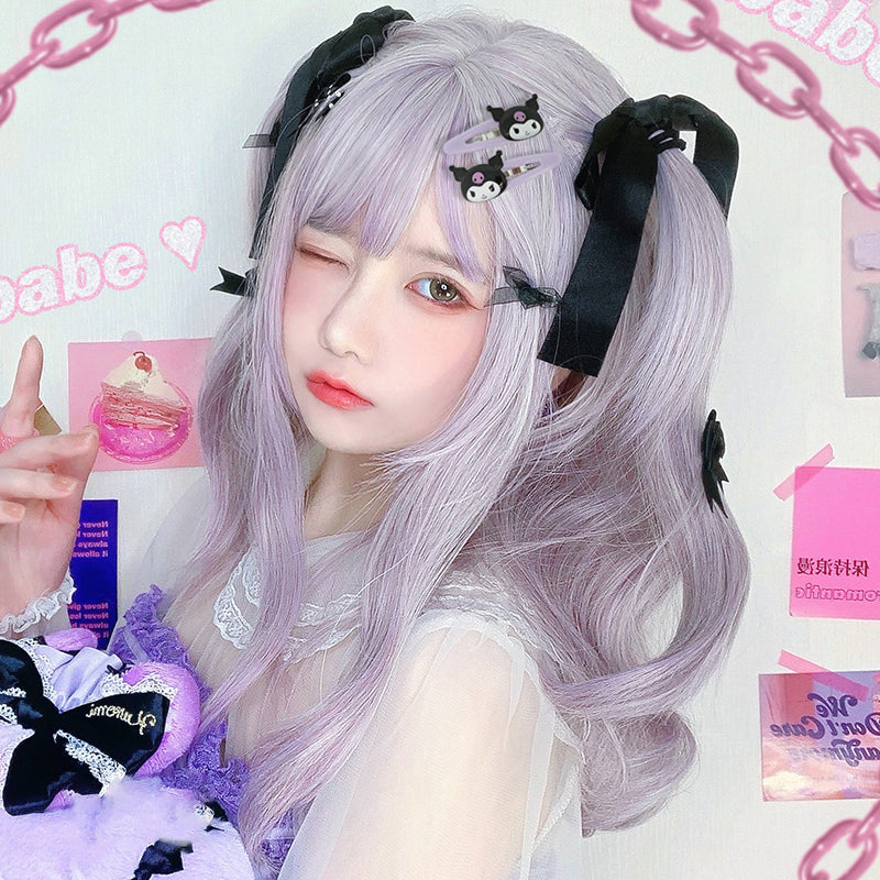 Harajuku Ash Lavender Air Bangs Wig