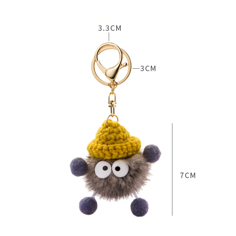 Fuzzy Elfin Ball Bag Keychain