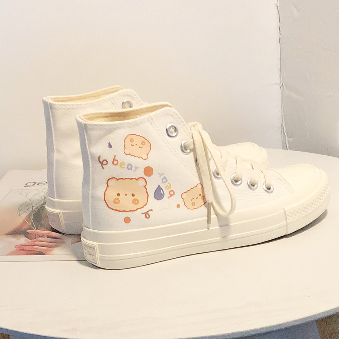 Party Bear High Cut Canvas Sneakers