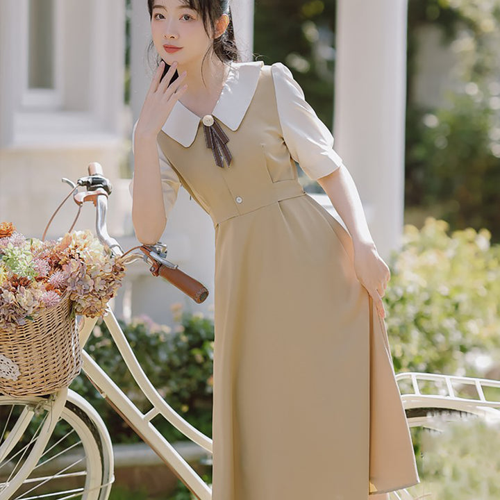 Vintage College Style Doll Collar Dress