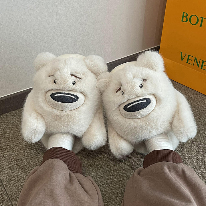 Plush Bear Slippers