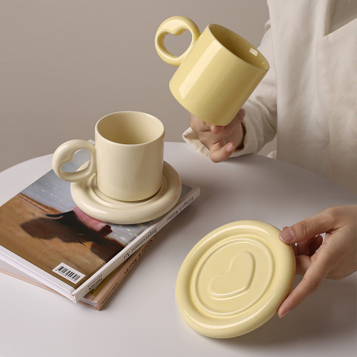 Heart-Shaped Cup and Plate