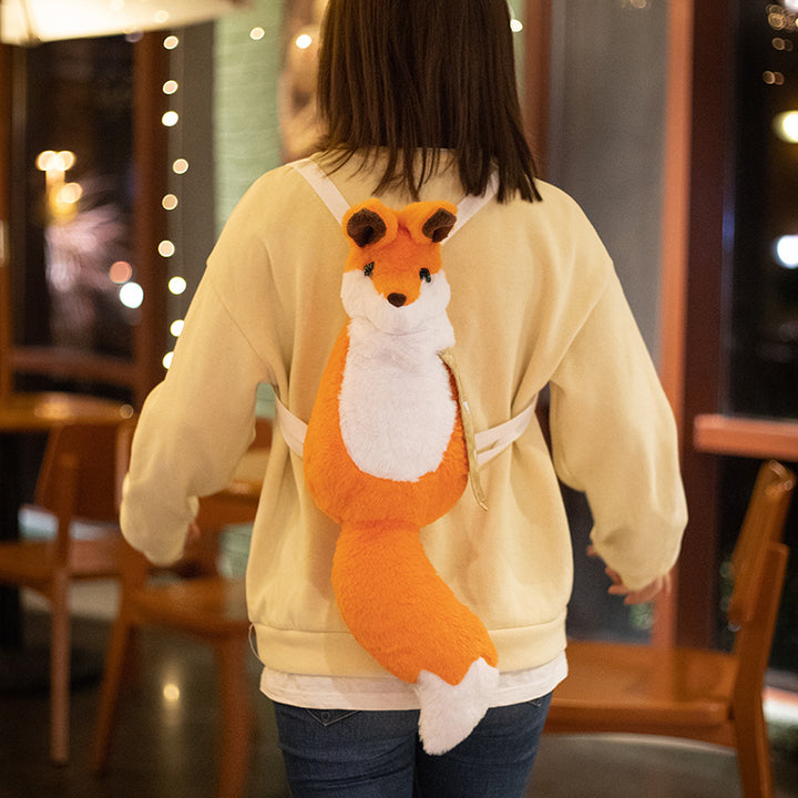 Cute Fox Plush Backpack Shoulder Bag