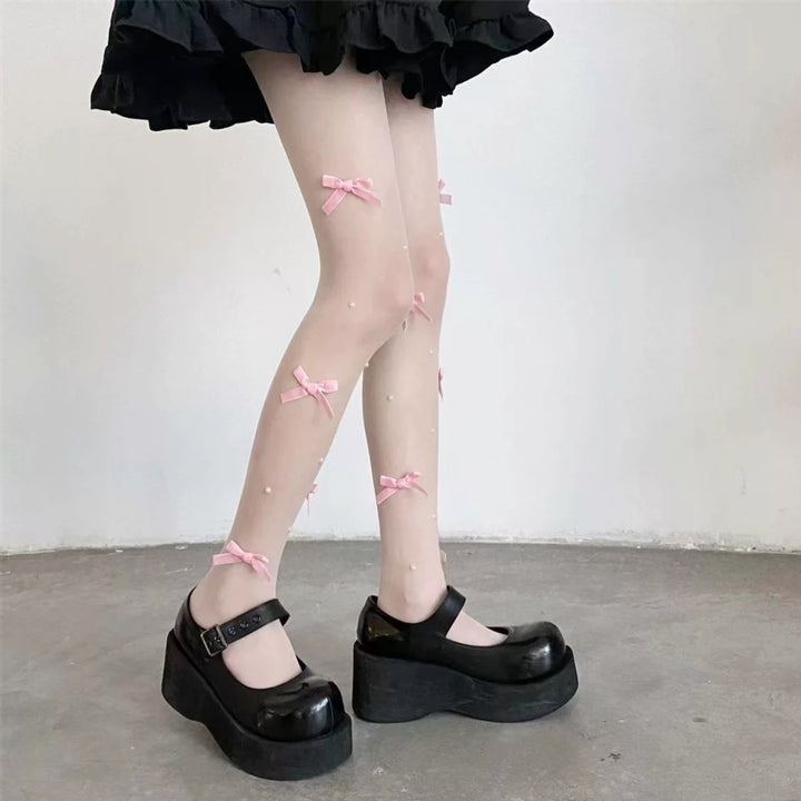 Lolita Bowknot Décor Socking