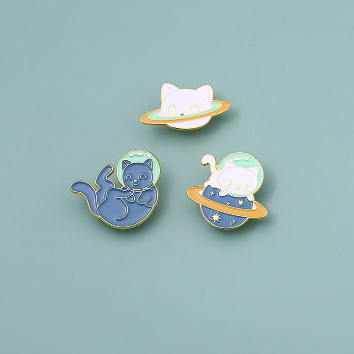 Outer Space Cat Mini Pins