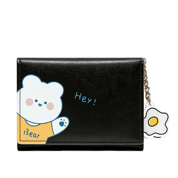 Kawaii Bear Flower Credit Card Holder Wallet