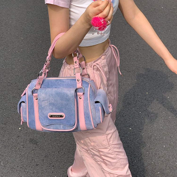 Cute Pink Denim Bag