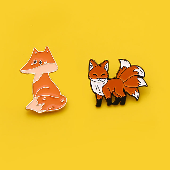 Cheeky Nine-Tailed Fox Embossed Pin