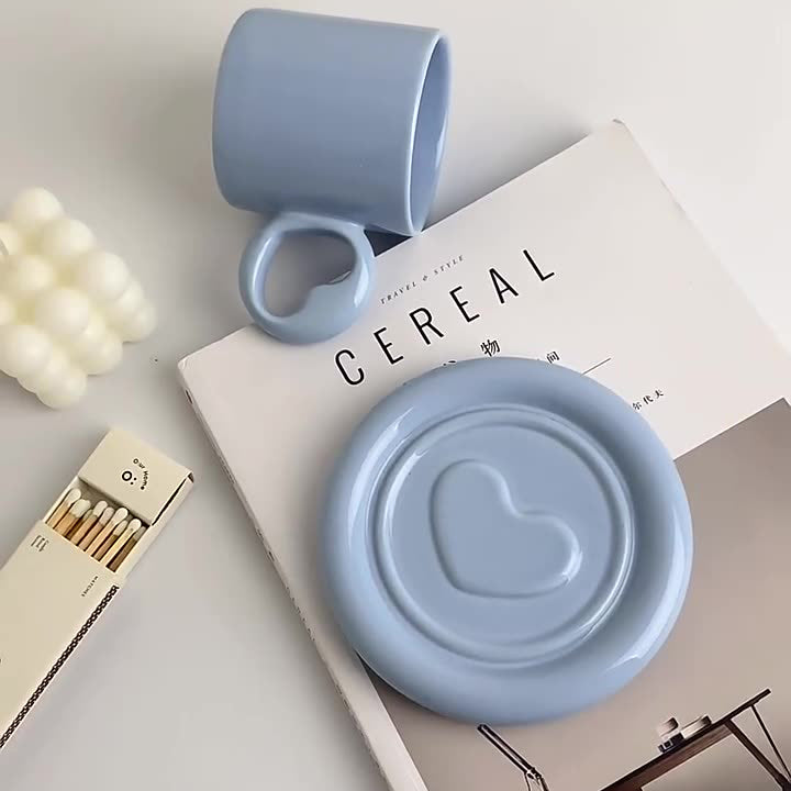 Heart-Shaped Cup and Plate