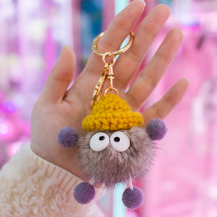 Fuzzy Elfin Ball Bag Keychain