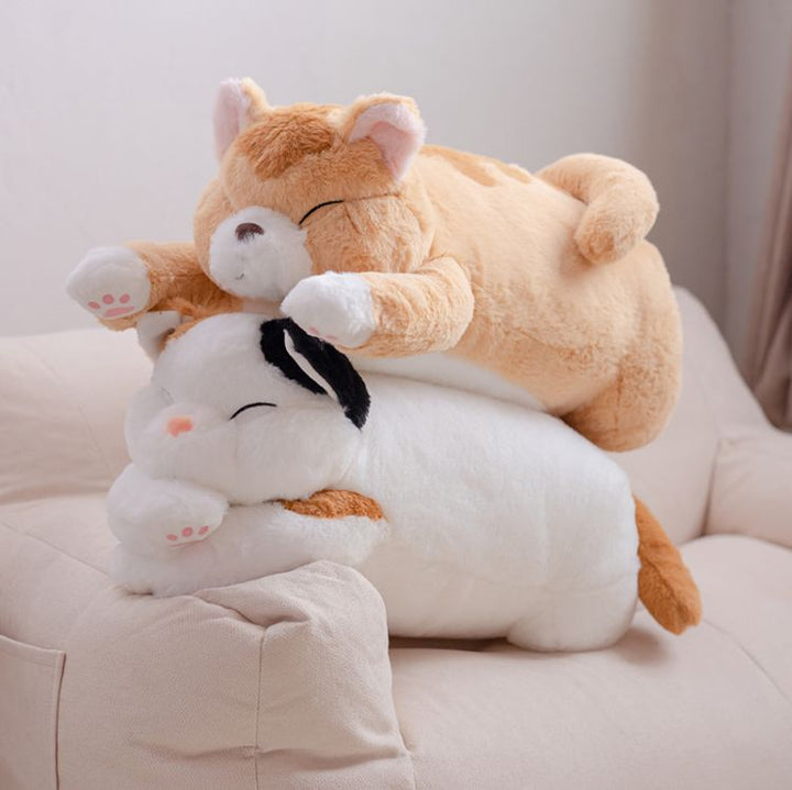 Cute Big Sleeping Cat Plush Toy