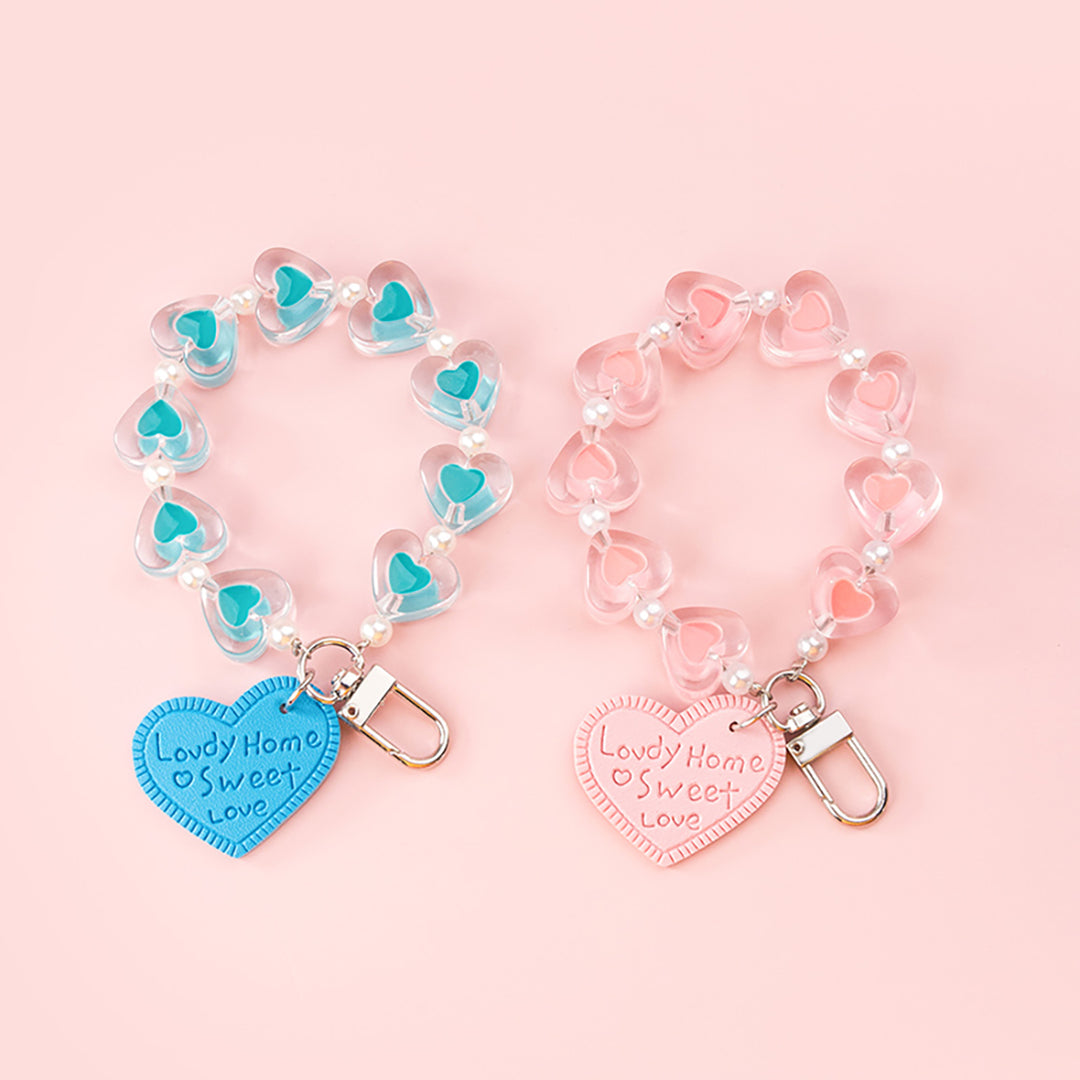 Lovely Hearts Beads Wristlet Bracelet