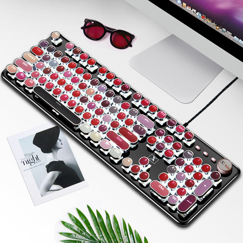 Kawaii Punk Gaming Wired Mechanical Keyboard For Mac, Windows