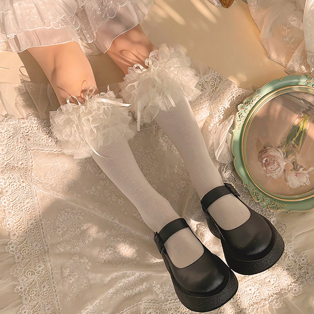 Cake Doll Tulle Flounce Lolita Stockings