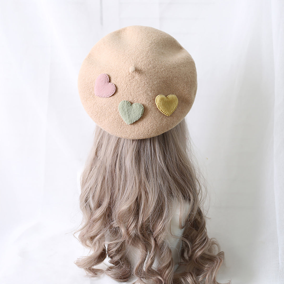 Lovely Mini Hearts Beret Hat