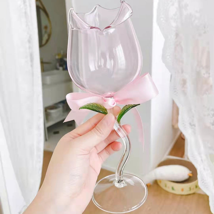 Rose Glass Goblet
