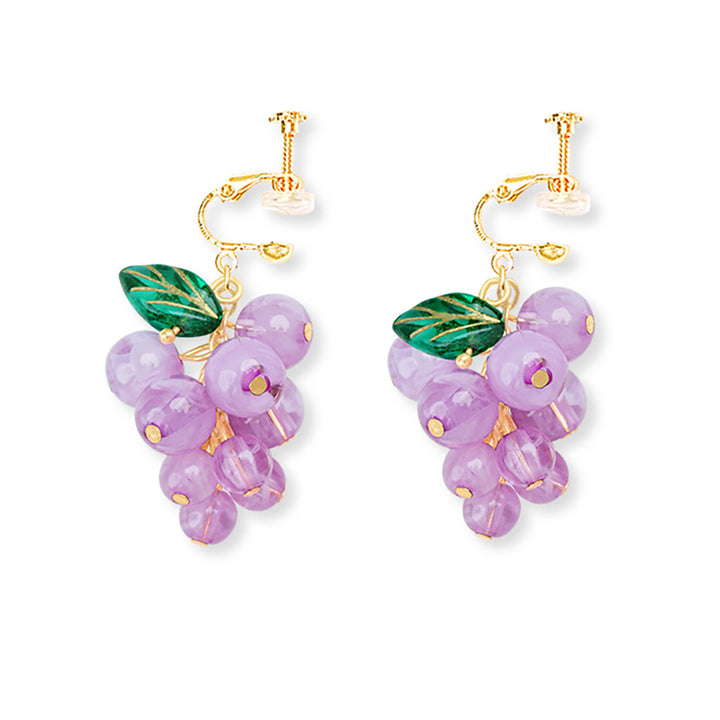 Sweet Grapes Silver Earrings