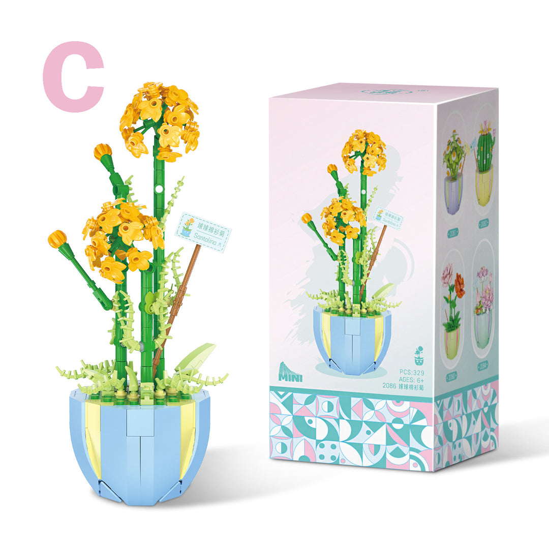 flowers building block DIY-DOLLIEFAE